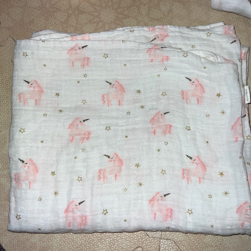 Mud Pie Unicorn Swaddle Blanket